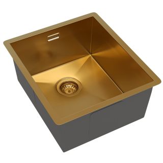 Мойка кухонная Reflexion Como 38-GD  RX2038GD брашированное золото